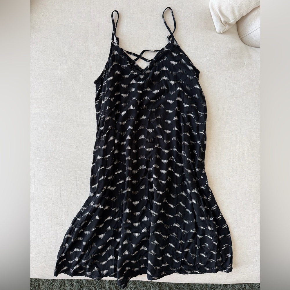 SO Black and White Patterned Spring Dress